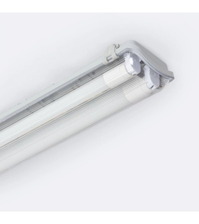 Réglette Étanche 150 cm IP65 avec deux Tubes LED Cristal 22W 140lm/W - 127195 - vue 6