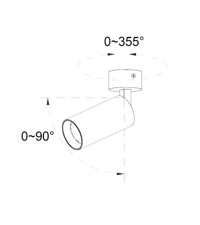Spot LED En Saillie 9W Aluminium Misoh - 128166 - vue 10