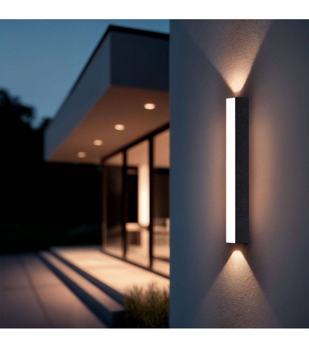Applique Murale Extérieure LED Aluminium Double Face Hisar - 128171 - vue 1