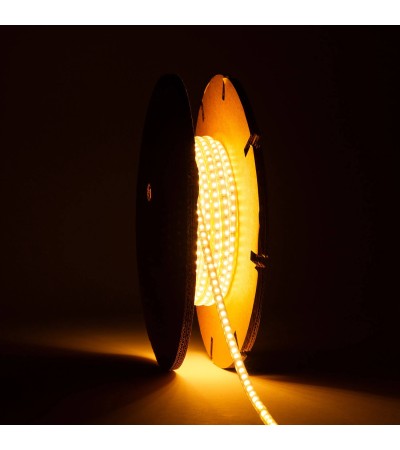 Ruban LED Dimmable 220V SMD Auto-redressement 120 LED/m BOBINE 20m 12W/m 1080lm/m Super Étroite Largeur 6.5mm Coupe 10cm…