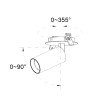 Spot LED Encastré 30W Aluminium Misoh - 128464 - vue 9
