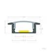 Profilé Aluminium Encastré pour Rubans LED jusqu'à 12 mm - 128632 - vue 9