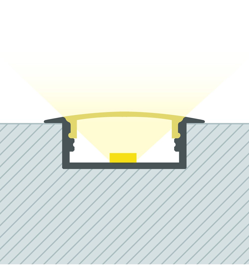 Profilé Aluminium Encastré pour Rubans LED jusqu'à 18 mm - 128674 - vue 1
