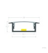 Profilé Aluminium Encastré pour Rubans LED jusqu'à 18 mm - 128674 - vue 2