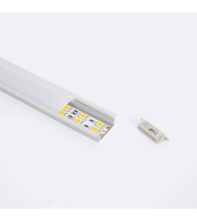 Profilé Aluminium Encastré pour Rubans LED jusqu'à 18 mm - 128674 - vue 4