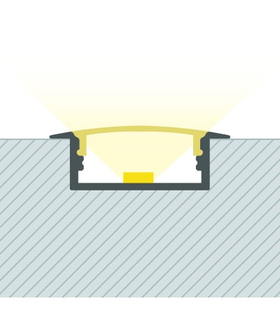 Profilé Aluminium Encastré pour Rubans LED jusqu'à 18 mm - 128674 - vue 8