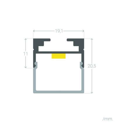 Profilé Aluminium Suspendu 2 m pour Rubans LED jusqu'à 17 mm - 128684 - vue 9