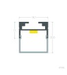 Profilé Aluminium Suspendu 2 m pour Rubans LED jusqu'à 17 mm - 128684 - vue 9
