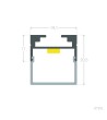 Profilé Aluminium Suspendu 2 m pour Rubans LED jusqu'à 17 mm - 128684 - vue 12