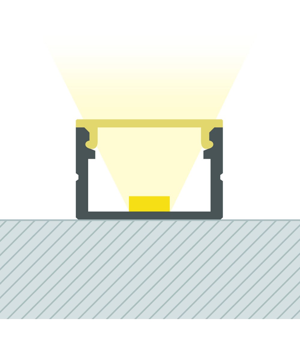 Profilé Aluminium En Saillie pour Rubans LED jusqu'à 15 mm - 128689 - vue 1