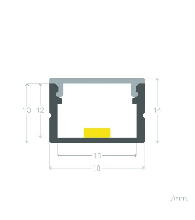 Profilé Aluminium En Saillie pour Rubans LED jusqu'à 15 mm - 128689 - vue 7