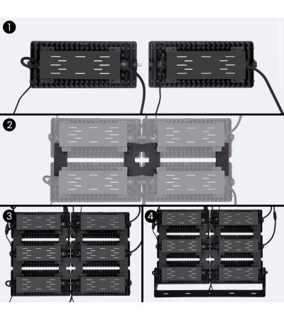 Projecteur LED 1200W Stadium 160 lm/W IP66 LIFUD Dimmable 0-10V Horizontal - 128715 - vue 7