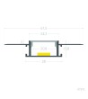 Profilé Aluminium Intégration Plâtre/Placo pour Rubans LED jusqu'à 20 mm - 128913 - vue 2
