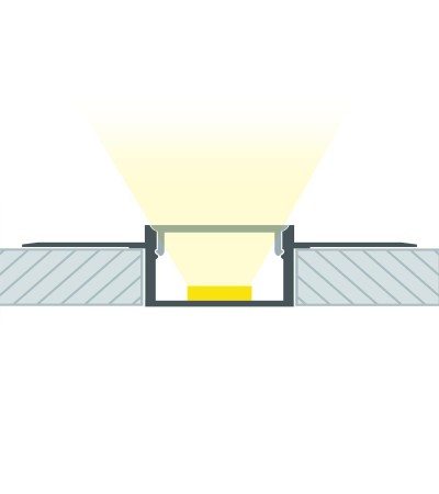 Profilé Aluminium Intégration Plâtre/Placo pour Rubans LED jusqu'à 15 mm - 128918 - vue 8