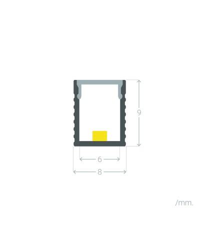 Profilé Aluminium En Saillie Mini pour Rubans LED jusqu'à 6 mm - 128934 - vue 9