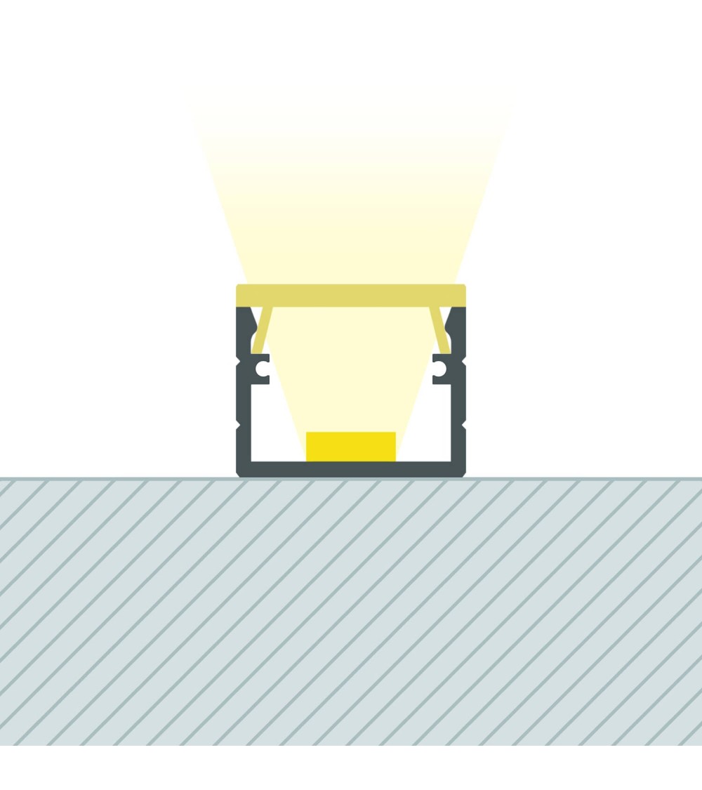 Profilé Aluminium En Saillie 12x12 pour Rubans LED jusqu'à 8 mm - 128954 - vue 1