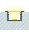 Profilé Aluminium Encastré pour Rubans LED jusqu'à 25 mm - 128972 - vue 1