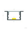 Profilé Aluminium Encastré pour Rubans LED jusqu'à 25 mm - 128972 - vue 7