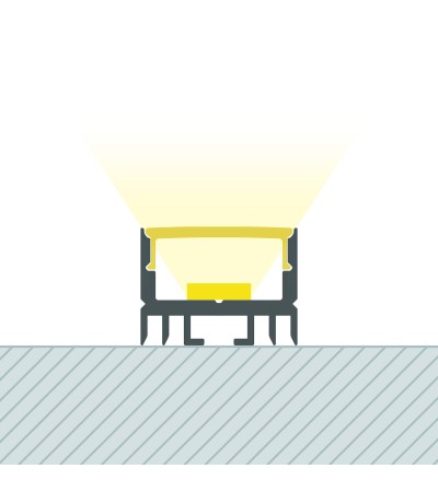 Profilé Aluminium En Saillie pour Rubans LED jusqu'à 13 mm