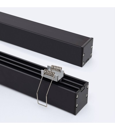 Profilé Aluminium En Saillie avec ancrage Encastré à Clips pour Rubans LED jusqu'à 24 mm - 129011 - vue 4