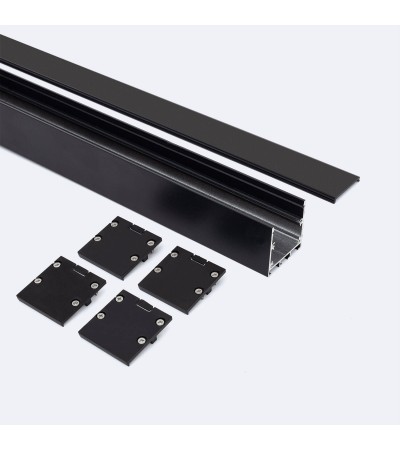Profilé Aluminium En Saillie avec ancrage Encastré à Clips pour Rubans LED jusqu'à 24 mm - 129011 - vue 5