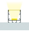 Profilé Aluminium En Saillie avec ancrage Encastré à Clips pour Rubans LED jusqu'à 24 mm - 129011 - vue 11