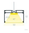 Profilé Aluminium Suspendu XL 50x30 pour Rubans LED jusqu'à 45 mm - 129036 - vue 9
