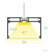 Profilé Aluminium Suspendu XL 50x30 pour Rubans LED jusqu'à 45 mm - 129036 - vue 10