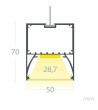 Profilé Aluminium Suspendu pour Rubans LED jusqu'à 22 mm - 129056 - vue 11