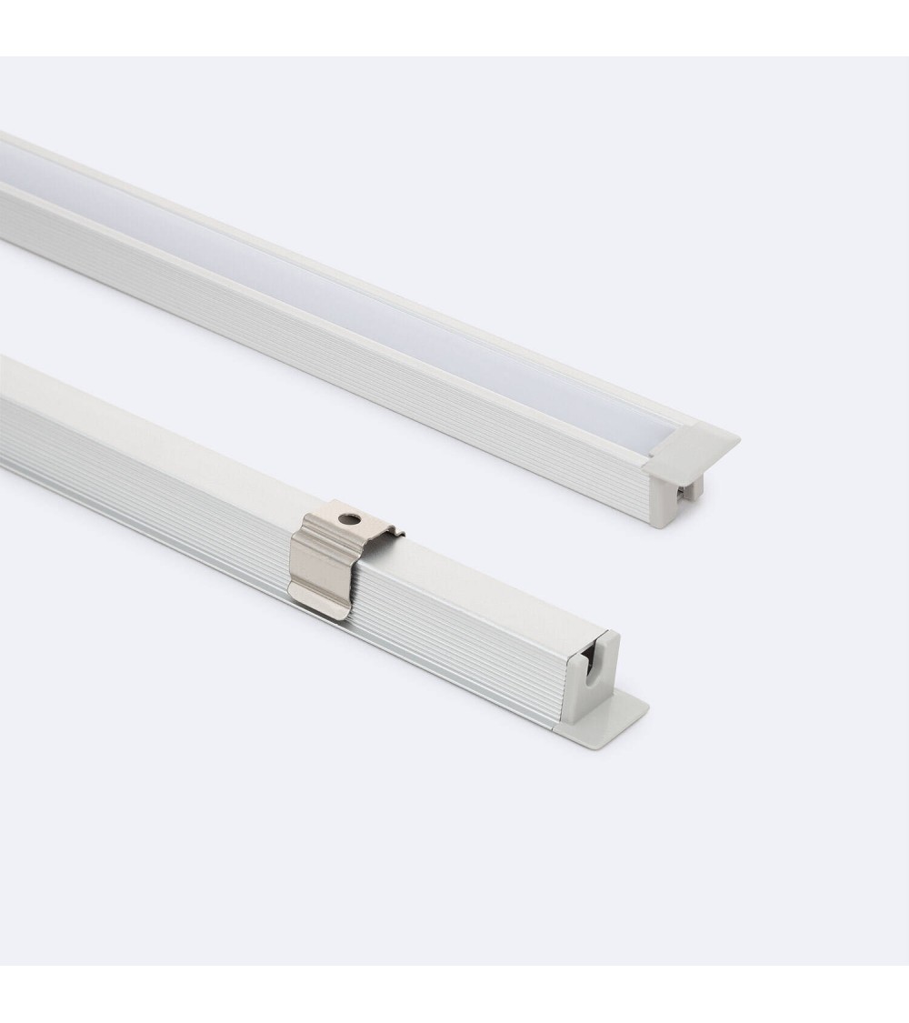Profilé Aluminium Encastré avec inclinaison 30º 2 m pour Rubans LED jusqu'à 6 mm - 129091 - vue 1