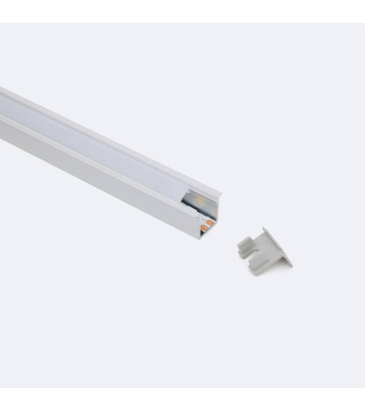 Profilé Aluminium Encastré avec inclinaison 30º 2 m pour Rubans LED jusqu'à 6 mm - 129091 - vue 3