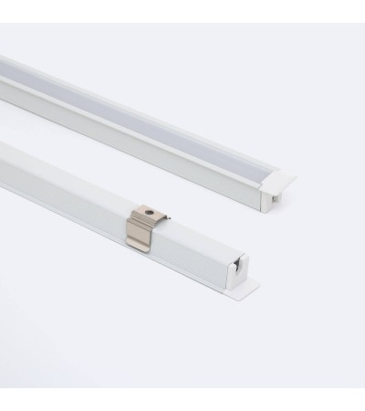 Profilé Aluminium Encastré avec inclinaison 30º 2 m pour Rubans LED jusqu'à 6 mm - 129091 - vue 4