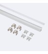Profilé Aluminium Encastré avec inclinaison 30º 2 m pour Rubans LED jusqu'à 6 mm - 129091 - vue 5