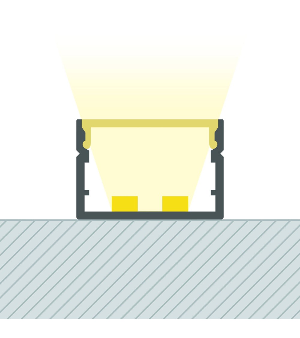 Profilé Aluminium En Saillie pour Rubans LED jusqu'à 20 mm - 129097 - vue 1