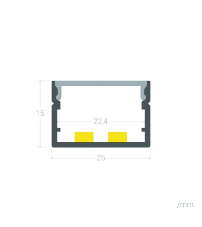 Profilé Aluminium En Saillie pour Rubans LED jusqu'à 20 mm - 129097 - vue 7