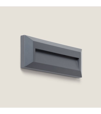 Balise Extérieure LED 2W Murale Rectangulaire Saillie Gris Élide - 129161 - vue 11