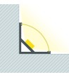 Profilé Aluminium Angle Rond avec Capot Continu pour Ruban LED jusqu'à 10 mm - 151727 - vue 1
