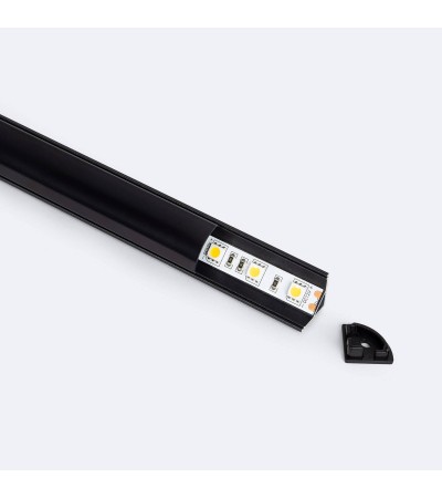 Profilé Aluminium Angle Rond avec Capot Continu pour Ruban LED jusqu'à 10 mm - 151727 - vue 3