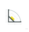 Profilé Aluminium Angle Rond avec Capot Continu pour Ruban LED jusqu'à 10 mm - 151727 - vue 9