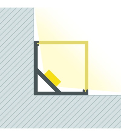 Profilé Aluminium Angle Triangulaire 2m pour Ruban LED jusqu'à 10mm - 151733 - vue 10