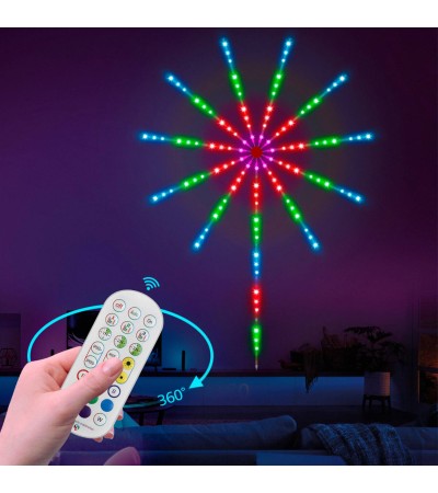 Ruban LED Digital SPI RGBIC Kit Effet Feux Artifices avec Contrôle par App et Télécommande - 151737 - vue 1