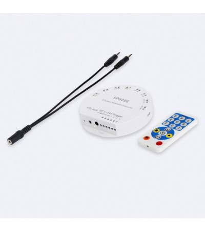 Contrôleur Variateur pour 8 Rubans LED RGBIC Digital SPI 5-24V DC avec Télécommande RF et APP - 151740 - vue 2
