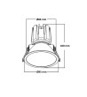 Spot Downlight LED 9W / 12W Conique Areni Coupe Ø 85 mm - 152115 - vue 9