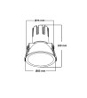 Spot Downlight LED 5W / 7W Conique Areni Coupe Ø 75 mm - 152121 - vue 9