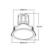 Spot Downlight LED 9W / 12W Conique Areni Coupe Ø 100 mm - 152127 - vue 7