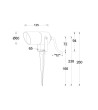 Spot Extérieur GU10 Aluminium sur Piquet Tilot - 167270 - vue 8