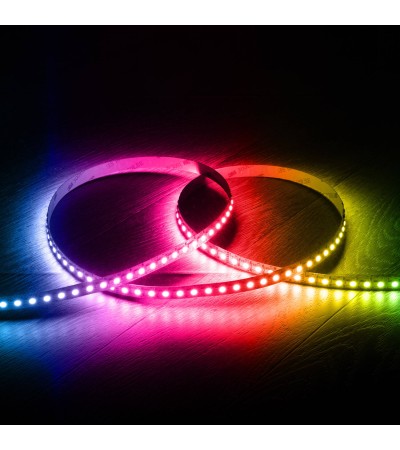 Ruban LED 24V RGB+CCT SMD 216 LED/m 5m 18W/m Largeur 10mm Coupe 5cm IP20