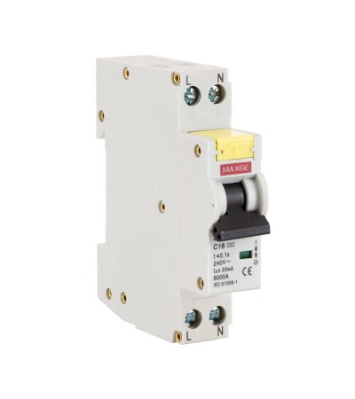Interrupteur Combiné DPN (Différentiel + Disjoncteur) Résidentiel 1P+N 6-32 A 6kA Courbe C MAXGE - 167481 - vue 4