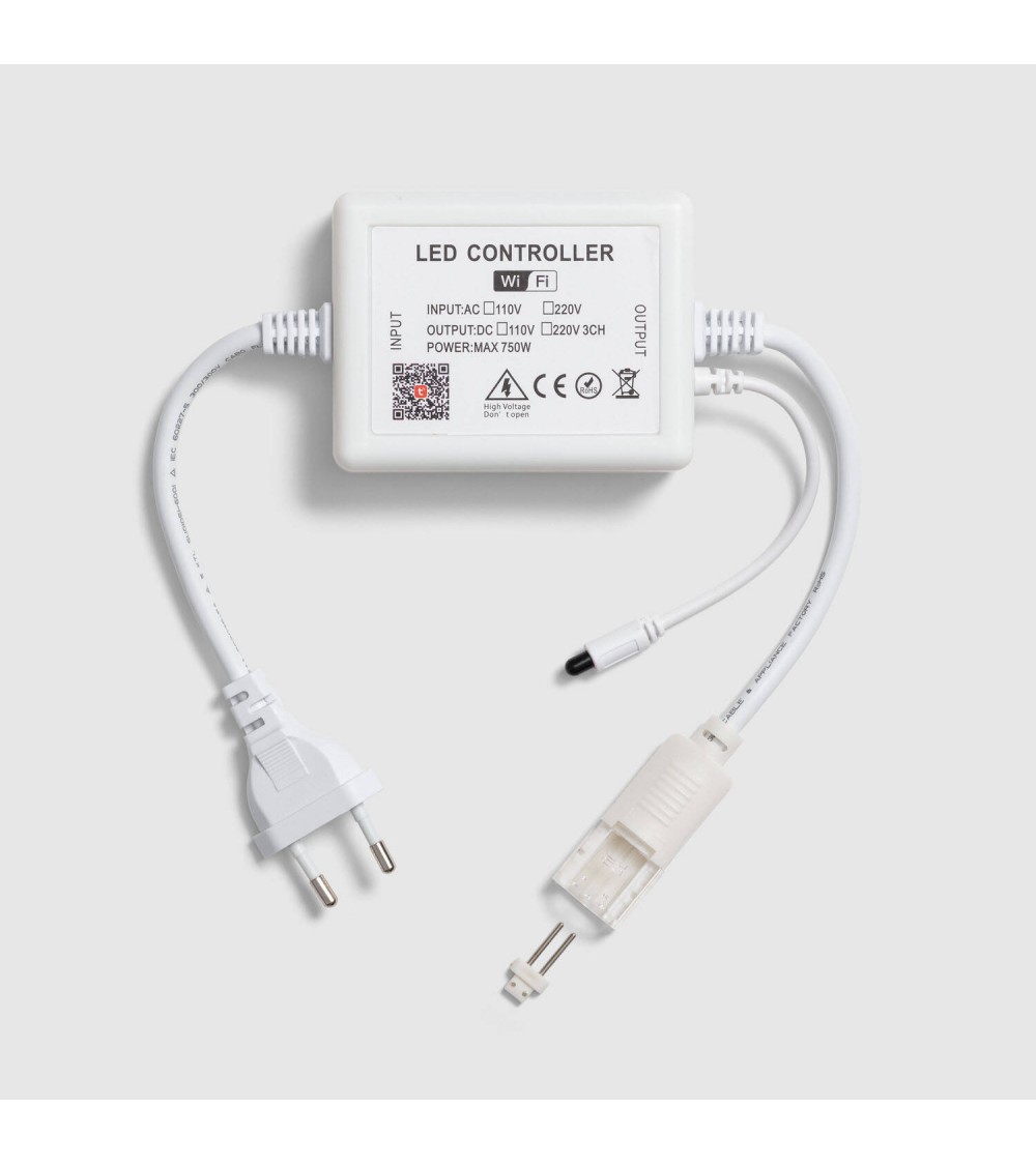 Contrôleur Variateur WiFi pour Ruban LED Monochrome avec Télécommande RF - 167841 - vue 1
