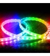 Ruban LED RGB 220V SMD 60 LED/m 9.5W/m Largeur 14.5mm Coupe 100cm IP65 avec Télécommande RF Sur Mesure - 167870 - vue 1